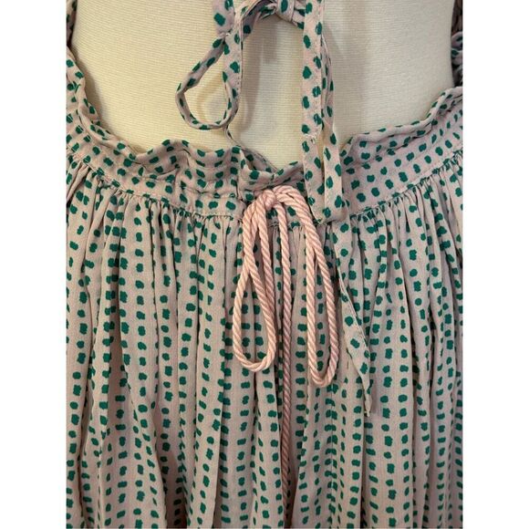 The Reset By Jane Pink Strappy Ruffle  Mini Dress S NEW - Picture 3 of 6